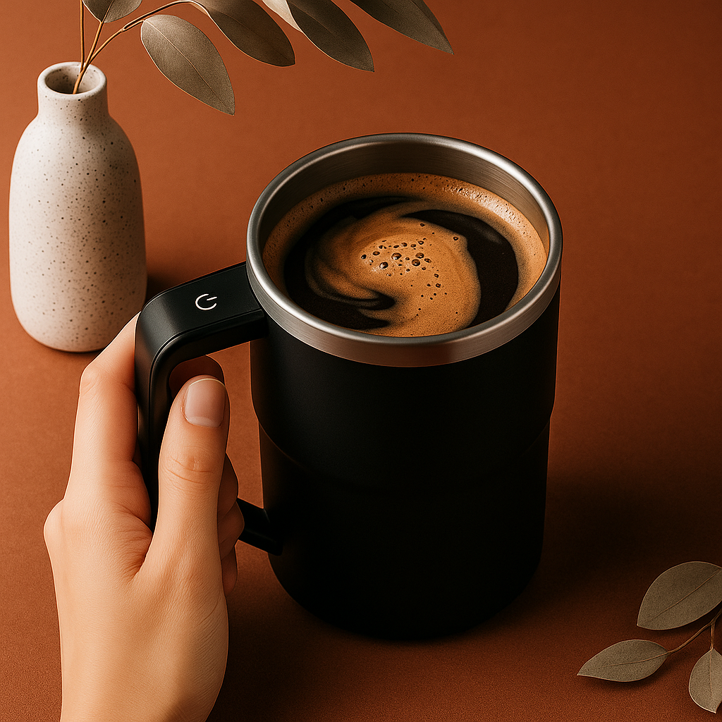 380ML Coffee Cups Electric Automatic Stirring Mug Rechargeable 304 Stainless Steel Mixer Drinkware Touch Magnetic Tea Cup Gifts